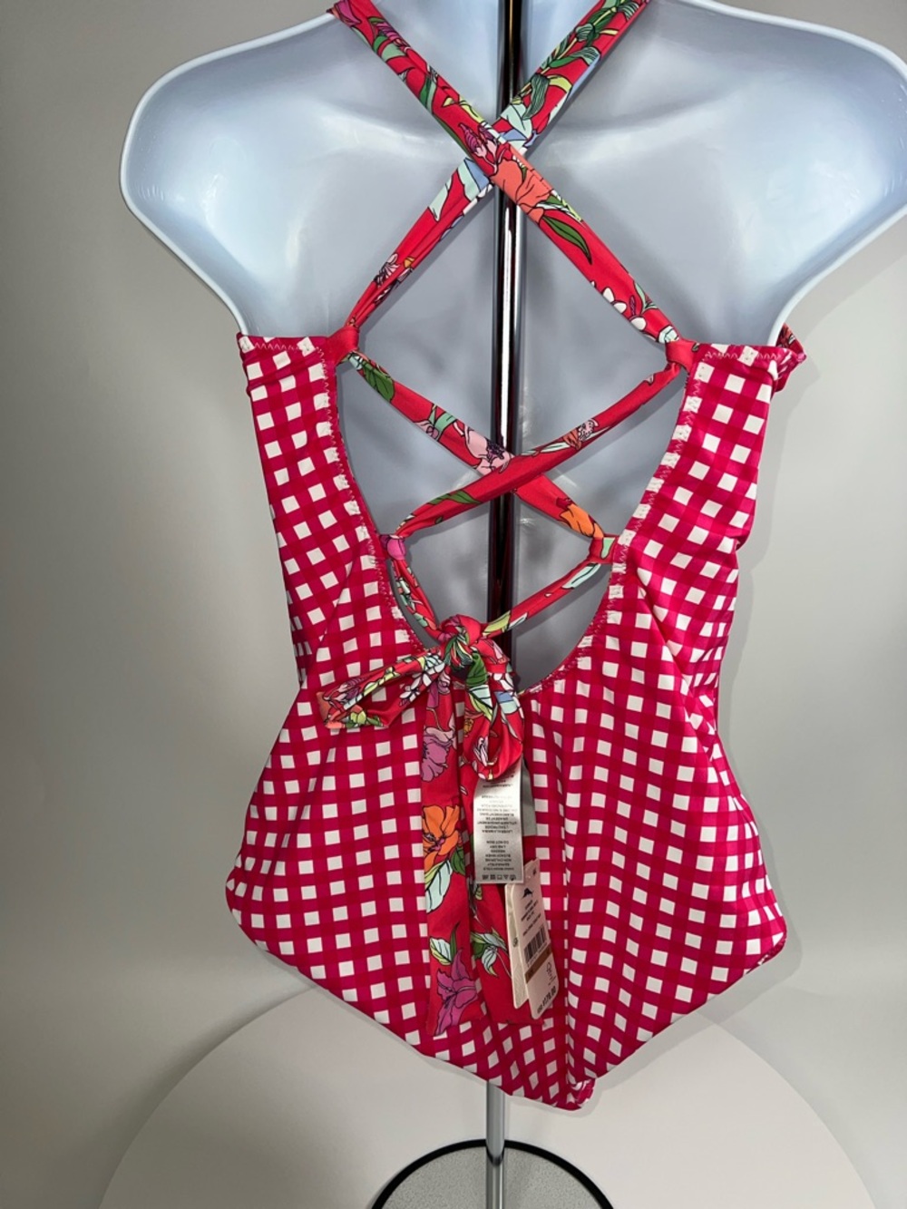 💖NWT TOMMY BAHAMA SUMMER FLORAL REVERSIBLE CROSS BACK ONE PIECE SWIMSUIT SIZE 12 - Picture 13 of 15
